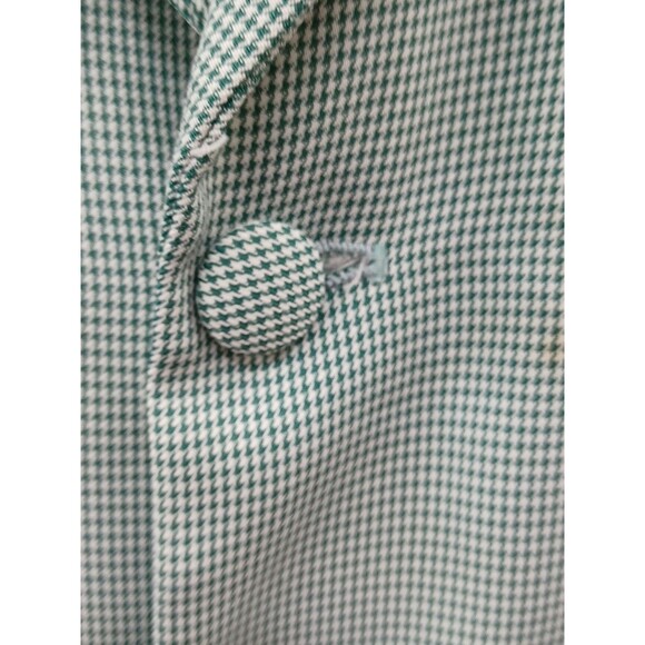 John Raphael Platinum Blazer Mens Green Houndstooth Sport Coat Sz 46R - Picture 4 of 9